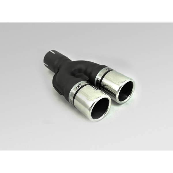Universal Round Exhaust Tail Pipe Muffler Tip, 60mm Length, 170mm Mounting Diameter, 55mm