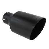 Universal Round Exhaust Tail Pipe Muffler Tip 100mm Length 120mm Mounting Diameter 65mm