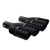 Universal Round Exhaust Tail Pipe Muffler Tip, 70mm Length, 200/180mm, Mounting Diameter 55mm