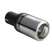 Universal Round Exhaust Tail Pipe Muffler Tip 80mm Diameter 200mm Length 55mm Mounting Diameter