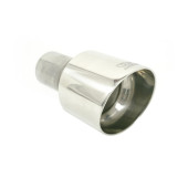 Universal Exhaust Tail Pipe Muffler Tip round 120mm lenght 120mm mounting diameter 65mm