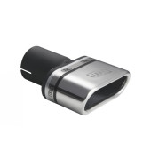 Universal Oval Exhaust Tail Pipe Muffler Tip 110×45mm Length 80mm Mounting Diameter 50mm