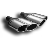 Universal Oval Exhaust Tail Pipe Muffler Tip 95×65mm Length 200/180mm Mounting Diameter 50mm