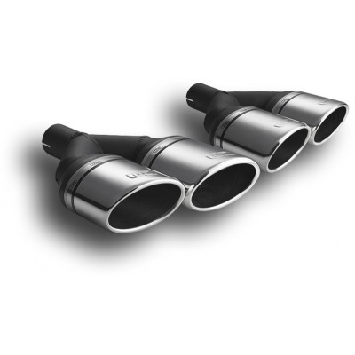 Universal Oval Exhaust Tail Pipe Muffler Tip 95×65mm Length 200/180mm Mounting Diameter 60mm