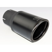 Universal Round Exhaust Tail Pipe Muffler Tip 100mm Length 120mm Mounting Diameter 60mm