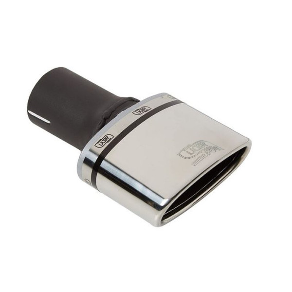 Universal Oval Exhaust Tail Pipe Muffler Tip, Length 90mm, Mounting Diameter 50mm