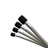Nitrous Express Stainless Steel Braided Hose 4AN 6 Ft Black Ends NX-11172
