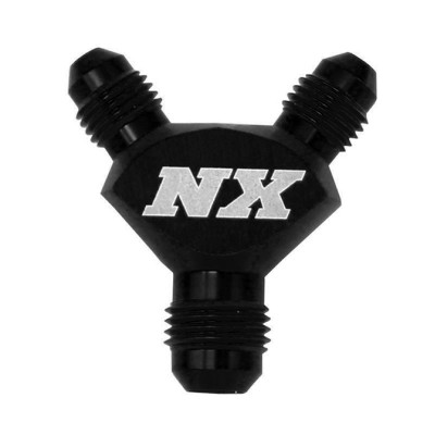 AN4 Billet Pure-Flo Y Fitting Black Nitrous Express NX 16382