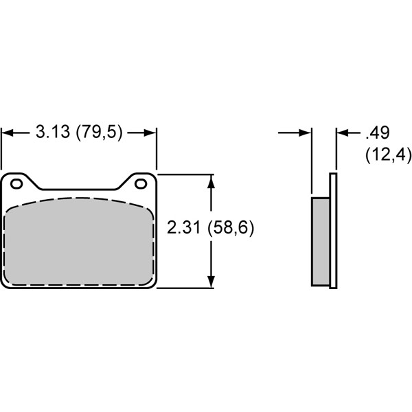 High-Temperature Racing Brake Pads BP-28 7912 150-28-7912K .49