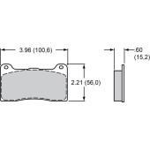 High-Temperature Racing Brake Pads 150-30-7816K .60 PB-30
