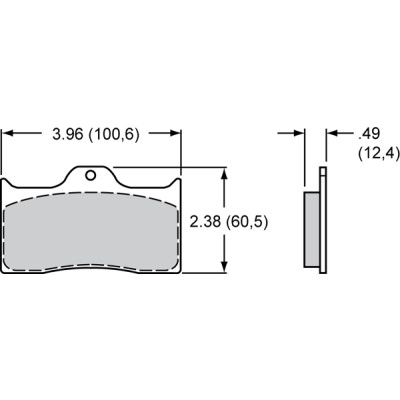 High-Temperature Racing Brake Pads BP-40 7112 150-40-7112K .49