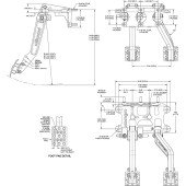 Wilwood 340-16350 Swing Mount Brake and Clutch Pedal 5.50-6.25:1 Triple M/C
