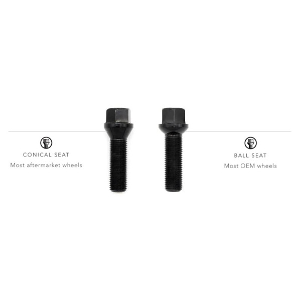 Hubcentric Wheel Spacers with 15mm Width Ball Seat Bolts (Pair)