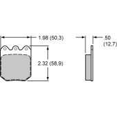 Brake Pads Wilwood WIL-150-9764K Street Performance Racing Pads .49 BP-10