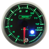 Prosport EGT Indicator Stepper Motor Peak Series 52mm Green