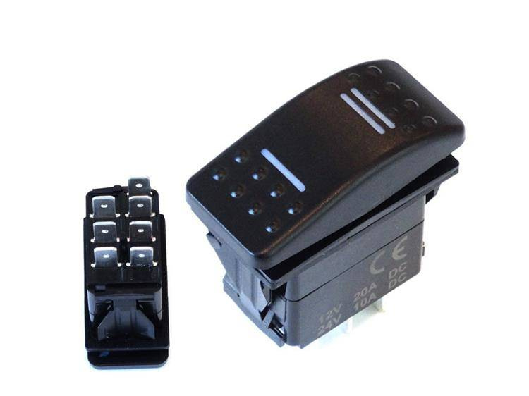 TURBOWORKS 7-Pin Blue Switch (ON-OFF-ON) for
