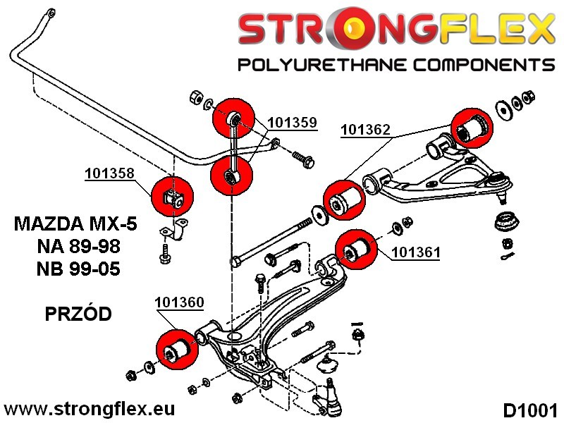 Strongflex Front Upper Arm Bush for