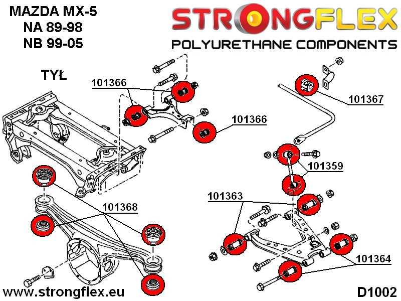 Strongflex Durable Rear Lower Inner Suspension