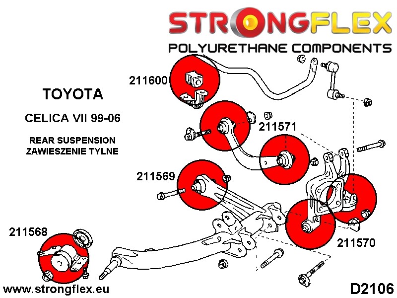 Strongflex Toyota Celica VII T230 Rear
